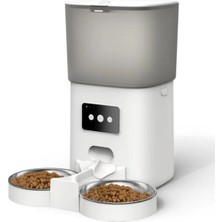 Feyza Design Akıllı Otomatik Kedi ve Köpek Besleyici, 6l, App Kontrollü, Çift Besleme