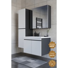 Teta Home Tokyo 80 Cm Mdf Banyo Dolabı Seti +Boy Dolabı