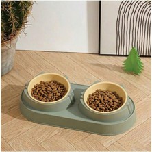 Feyza Design Yükseltilmiş Çiftli Mama ve Su Kabı Seti, Konforlu ve Pratik Tasarım