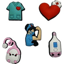 PremiumPort Renkli 5'li Crocs Terlik Süsü Jibbitz Seti, Eğlenceli ve Şık Tasarım