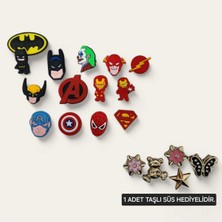 PremiumPort Renkli Terlik Süsü Jibbitz Seti, 14'lü, Hediye Paketiyle Keyifli Anlar