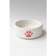 Feyza Design Kolay Temizlenen Seramik Tekli Köpek Maması Kabı Hediye Seti