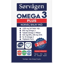 Sorvagen Omega3 Plus 1200MG Balık Yağı, 60 Kapsül