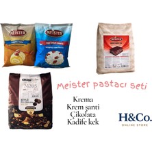 Meister Pastacılık Seti - Krema - Kremşanti - Çikolata - Kadife Kek