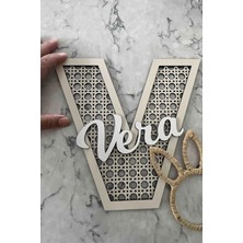 PremiumPort Kişiye Özel Ahşap Rattan Hazeran Harf Dekorasyon Parçası