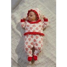 Magu Kız Bebek Pamuklu Kalp Desenli 5 Parça Set