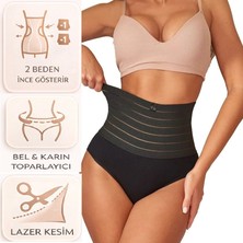 Bipamuk Kadın Yüksek Bel Slip Korse Lazer Kesim 2 Beden Ince Gösteren Dikişsiz