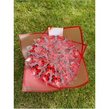 PremiumPort LED Işıklı Kırmızı Kelebek Buketi, Özel Günler Için Harika Hediye