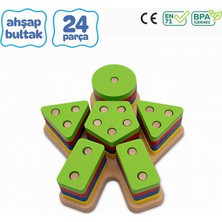 Circle Toys 6’lı Bultak Ahşap Geometrik Şekiller -24 Parça
