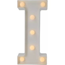 PremiumPort I Harfi LED Işıklı Dekoratif Aydınlatma, Büyük Boy, Zarif Tasarım