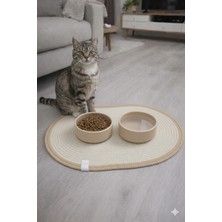 Feyza Design Kedi Beslenme Paspası, 50X30 Cm, Mama Altlığı, Temiz ve Pratik Kullanım