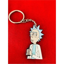 PremiumPort Rick And Morty Temalı Çift Taraflı Anahtarlık ve Çanta Süsü
