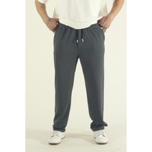 Eydamoon Erkek Koyu Füme Oversize Bol Paça Eşofman Altı Sürdürülebilir Kumaş ile Günlük Stil