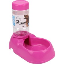 Feyza Design Otomatik Su Kabı, Takviyeli, Pembe, 350 Ml, Kedi ve Köpekler Için