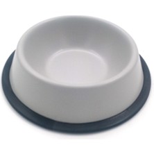 Feyza Design Beyaz Çelik Mama ve Su Kabı, 10 Cm, Evcil Hayvanlar Için Şık ve Sağlıklı