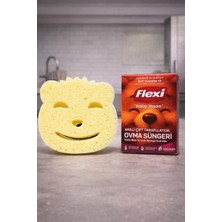 Flexi Akıllı Çift Taraflı Ayıcık Ovma Süngeri – Sarı | Sert Yüzeyler Için Güçlü Temizlik