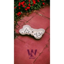 Feyza Design Seramik Kedi ve Köpek Mama ve Su Kabı 300 Ml, Çiftli Set