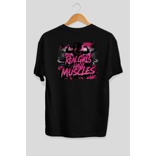 Ankhises Gym , Spor , Fitness Serisi 16 Arka Baskılı Oversize T-Shirt Erkek Kadın Pamuk Bisiklet Yaka Tişort