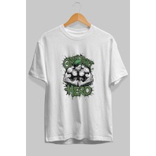Ankhises Gym , Spor , Fitness Serisi 89 Ön Baskılı Oversize T-Shirt Erkek Kadın Pamuk Bisiklet Yaka Tişort