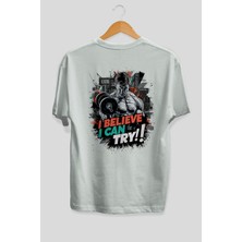 Ankhises Gym , Spor , Fitness Serisi 42 Arka Baskılı Oversize T-Shirt Erkek Kadın Pamuk Bisiklet Yaka Tişort