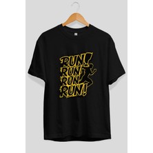 Ankhises Gym , Spor , Fitness Serisi 46 Ön Baskılı Oversize T-Shirt Erkek Kadın Pamuk Bisiklet Yaka Tişort