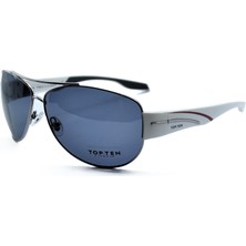 Top Ten Tt 6012 C12 Sılver Gumus Beyaz Polarıze Mavı Grı Unısex Güneş Gözlüğü