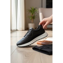 Enoch Hakiki Deri Bağcıklı Erkek Sneaker Ayakkabı Ortopedik Taban