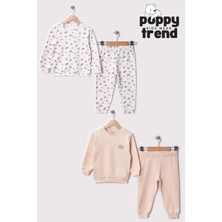 Bontino Erkek Çocuk Arabalı Dijital Baskılı %100 Pamuk & Kaşkorse İkili Takım Premium Seri