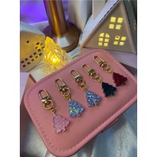 PremiumPort El Yapımı Epoksi Yılbaşı Temalı Mini Çam Ağacı Charm