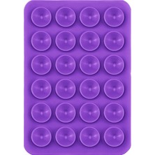 Zore Kare Öpücüklü 03 Çift Taraflı Silikon Tutucu 5,50CM x 8cm - Mor