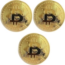 PremiumPort 3'lü Bitcoin Madeni Hatıra Parası Seti, Hediye Kutusunda Kripto Koleksiyonu