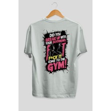 Ankhises Gym , Spor , Fitness Serisi 9 Arka Baskılı Oversize T-Shirt Erkek Kadın Pamuk Bisiklet Yaka Tişort