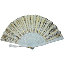 PremiumPort Parlak Yaldızlı Şık El Yapımı Yelpae, Zarif ve Şık Tasarım