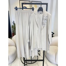 Nurcan Çetin 3 Lü Pantolonlu Takım