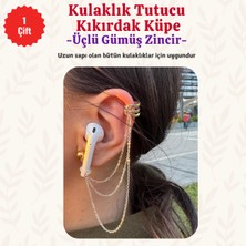 PremiumPort Hediyelik Kulaklık Tutucu Kıkırdak Küpe Üçlü Zincir Bluetooth Aksesuar
