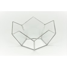 PremiumPort Geometrik Cam Mini Tealight Mumluk, Ev Dekoru, Şık ve Modern Tasarım