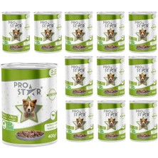 Feyza Design Yavru Köpek Konserve Mama 400G x 12 Adet, Kuzulu ve Jöleli, Sağlıklı Beslenme