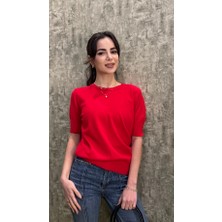 Leilaa Bisiklet Yaka Basic Triko Kazak