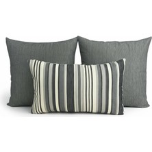 Elanora Home Indoor Outdoor Kırlent,güneşe Dayanıklı Balkon Bahçe Marin Kırlent Kılıfı 3’lü Set