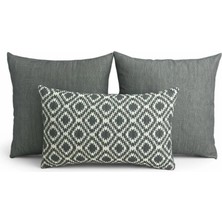 Elanora Home Indoor Outdoor Kırlent,güneşe Dayanıklı Balkon Bahçe Marin Kırlent Kılıfı 3’lü Set