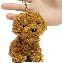 Toy Poodle Peluş Köpek Oyuncağı 12 cm Gerçekçi Puppy Ithal Anahtarlık Modeli