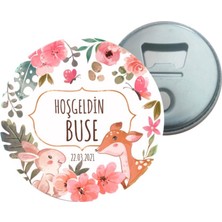 PremiumPort Sevimli Tavşan ve Ceylan Baskılı Hoşgeldin Bebek Magnet Seti (10 Adet)