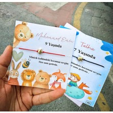 PremiumPort 18 Adet Kişiye Özel Safari Temalı Şans Bileklikleri, Doğum Günü Hediye Seti