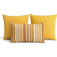 Elanora Home Indoor Outdoor Kırlent,güneşe Dayanıklı Balkon Bahçe Marin Kırlent Kılıfı 3’lü Set