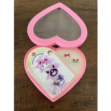 Gülümse Gel Kız Çocuk Kuromi Özel Kutuda Toka ve Yüzük Seti