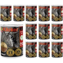 Feyza Design Yetişkin Köpek Konserve Mama 400G x 12 Adet, Biftek ve Jöleli Lezzet