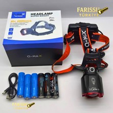 farissu Profesyonel Kafa Lambası - 1500 Metre Etkili Menzil - Zoomlu & Sensörlü - Yedek Bataryalı Full Set