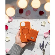 KumOziShop iPhone 15 Uyumlu Magsafe ve Mıknatıs Özellikli Taşlı Cüzdanlı Premium Kılıf