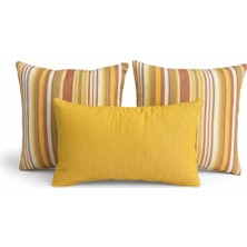 Elanora Home Indoor Outdoor Kırlent,güneşe Dayanıklı Balkon Bahçe Marin Kırlent Kılıfı 3’lü Set