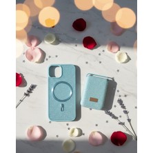 KumOziShop iPhone 15 Uyumlu Magsafe ve Mıknatıs Özellikli Taşlı Cüzdanlı Premium Kılıf